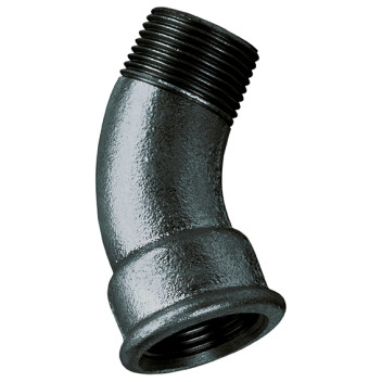1/2\" BSPT/P MALE/FEM 45? BEND BLACK