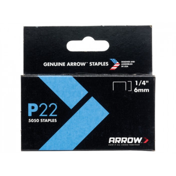 Arrow P22 Staples 6mm (1/4in) Box 5050