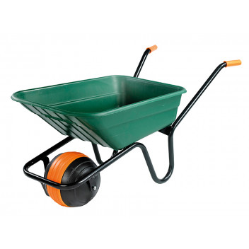 Walsall 90L Green Polypropylene Wheelbarrow - Duraball