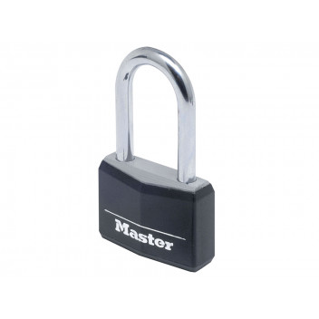 Master Lock Aluminium Black Vinyl Cover 40mm Padlock 4-Pin - 38mm Shackle