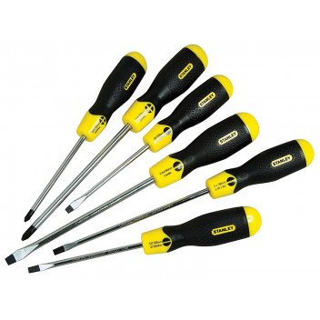 Stanley Tools Cushion Grip Screwdriver Set, 6 Piece SL/PZ