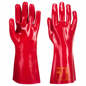 A435 PVC Gauntlet Red XL