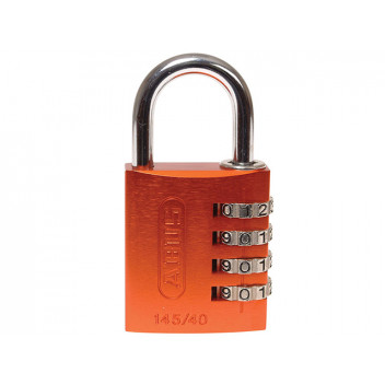 ABUS Mechanical 145/40 40mm Aluminium Combination Padlock Orange 49527