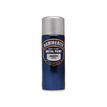 Hammerite Direct to Rust Smooth Finish Aerosol Silver 400ml