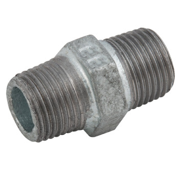 2\" BSPT EQUAL MALE HEX NIPPLE GALVANISED