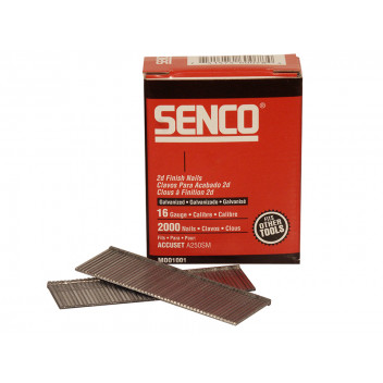 Senco Straight Brad Nails Galvanised 16G x 63mm (Pack 2000)