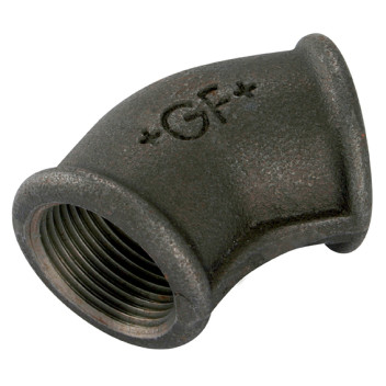 1.1/4\"BSP FEM EQUAL 45? ELBOW BLACK GF120