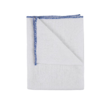 NW6016 Dishcloths Standard (Blue Border) BX1116 Bleached  100211