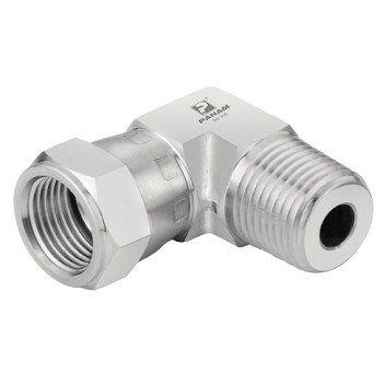 7/16\"-20 NPT x 1/4\" UNF Elbow