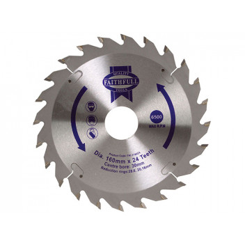 Faithfull TCT Circular Saw Blade 160 x 30mm x 24T POS