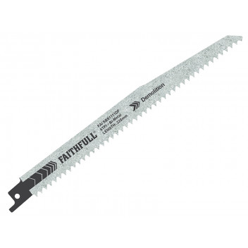 Faithfull S1111DF Bi-Metal Sabre Saw Blade Demolition 228mm 6 TPI (Pack of 5)