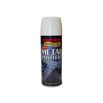 PlastiKote Metal Protekt Spray Gloss White 400ml