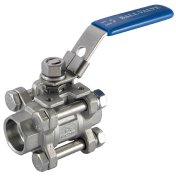 2\"BSP M/F 316 SS Ball Valve ISO Top Mounting Pad
