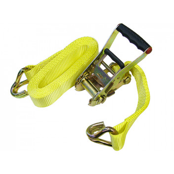 Faithfull Ratchet Tie-Down 5m x 50mm Trucker Breaking Strain 4000kg