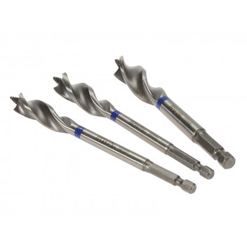 IRWIN Blue Groove Wood Power Bit Set, 3 Piece 14 16 & 18mm