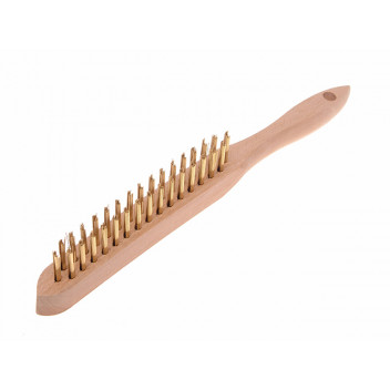 Faithfull 680/B2 Brass Wire Scratch Brush - 2 Row