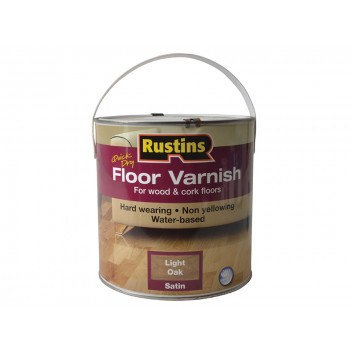 Rustins Quick Dry Coloured Floor Varnish Light Oak 2.5 litre