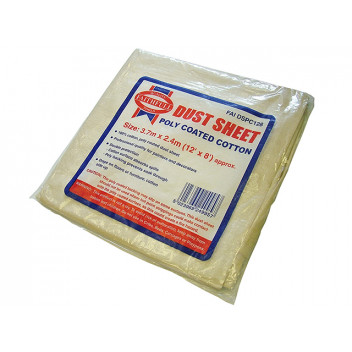 Faithfull Cotton Twill Polythene Backed Dust Sheet