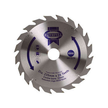 Faithfull TCT Circular Saw Blade 235 x 35mm x 20T POS