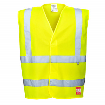 FR71 Hi-Vis Anti Static Vest - Flame Resistant Yellow LXL