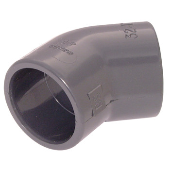 4\" ID SOLVENT ELBOW 45DEG UPVC DGREY