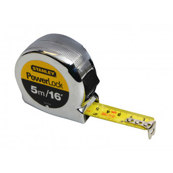 Stanley Tools PowerLock Classic Pocket Tape 5m/16ft (Width 19mm)