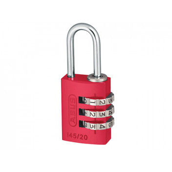 ABUS Mechanical 145/20 20mm Aluminium Combination Padlock Red 46569