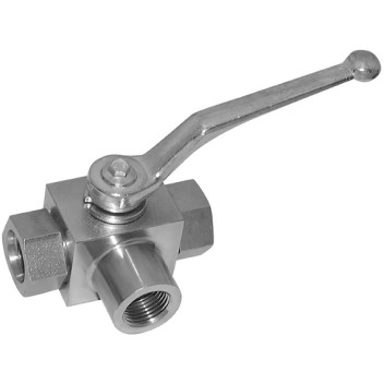1.1/4\" BSP Parallel Female 3 Way T Ported Ball Valve