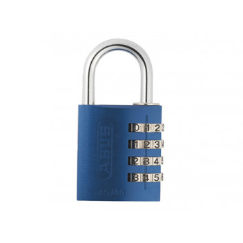 ABUS Mechanical 145/40 40mm Aluminium Combination Padlock Blue 49523