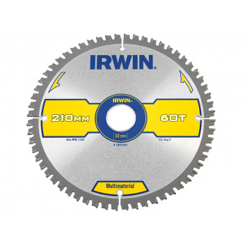 IRWIN Multi Material Circular Saw Blade 210 x 30mm x 60T TCG