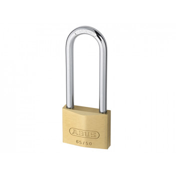 ABUS Mechanical 65/50mm Brass Padlock 80mm Long Shackle Keyed Alike 6504
