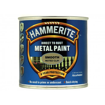 Hammerite Direct to Rust Smooth Finish Metal Paint Muted Clay 250ml