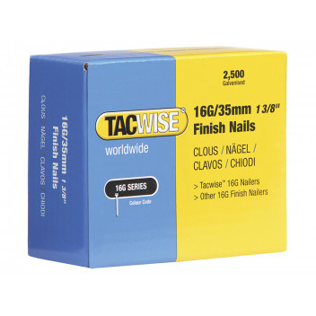 Tacwise 16 Gauge Straight Finish Nails 20mm Pack 2500
