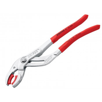 Knipex Plastic Pipe Grip Pliers Plastic Jaws Chrome 250mm - 75mm Capacity