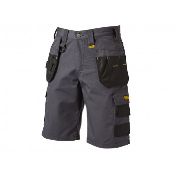 DEWALT Cheverley Lightweight Grey Polycotton Shorts Waist 38in