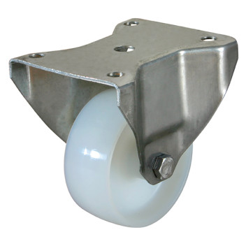 80MM FIXED CASTOR PLATE FTG NYL