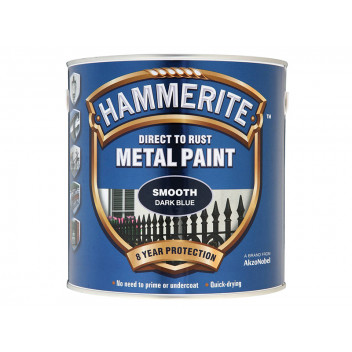 Hammerite Direct to Rust Smooth Finish Metal Paint Dark Blue 2.5 Litre