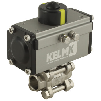 3/4\" S.WELD SS 3 PC DA ALUM ACTU B.VALVE