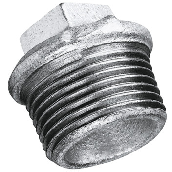 1\" BSPT BEADED HOLLOW PLUG GALVANISED