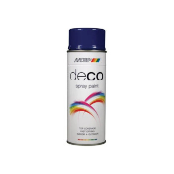 Motip Deco Spray Paint High Gloss RAL 5002 Ultramarine Blue 400ml
