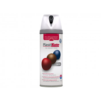 PlastiKote Twist & Spray Satin White 400ml