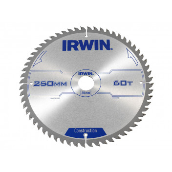 IRWIN General Purpose Table & Mitre Saw Blade 250 x 30mm x 60T ATB