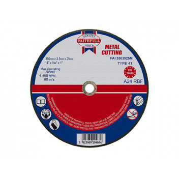 Faithfull Metal Cut Off Disc 355 x 3.5 x 25.4mm