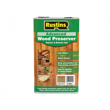 Rustins Quick Dry Advanced Wood Protector Mid Brown 5 litre