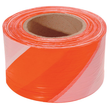 RED AND WHITE BARRIER TAPE 75MMX500M ROLL