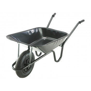 Walsall 85L Black Contractor Heavy-Duty Builders Wheelbarrow