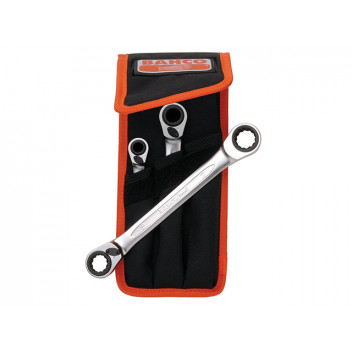 Bahco S4RM Series Reversible Ratchet Spanner Set, 3 Piece