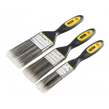 Stanley Tools DYNAGRIP Synthetic Brush Pack Set of 3 25 38 & 50mm