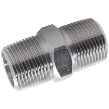 3/4 BSPT M/M HEX NIPPLE 3K 316/L