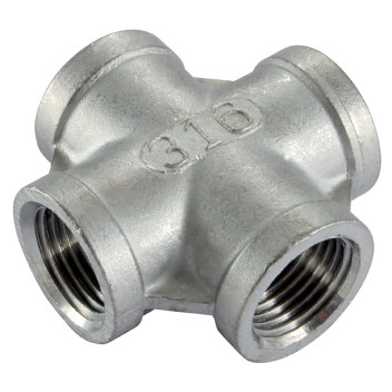 ST.STEEL EQUAL CROSS 11/2\"BSP FEMALE